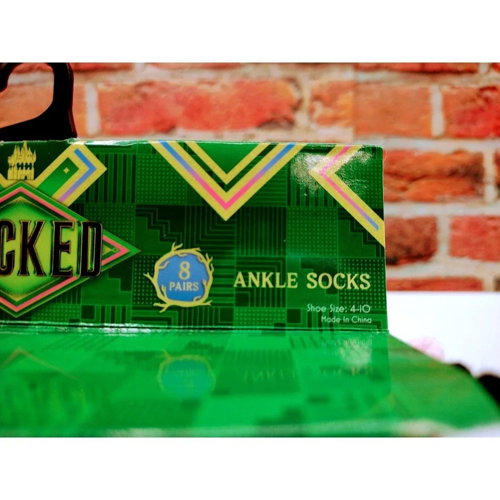 Wicked 8 Pair Ankle Socks Womens Shoe Size 4-10‎ Character Theme